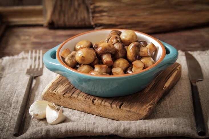 Air Fry Garlic Mushrooms Recipe